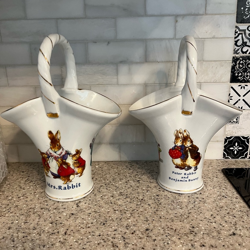 Peter Rabbit Matrix Potter Easter Pitcher Set with Illustrations